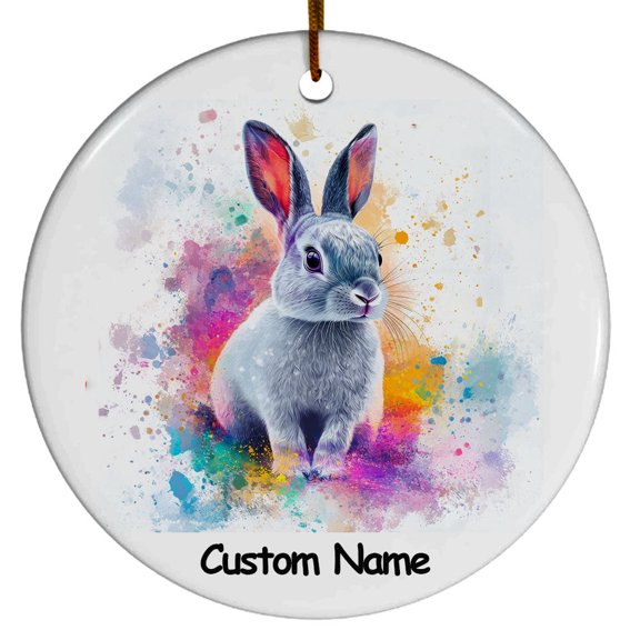 Personalized Rex Rabbitin Ornament, Custom Ornament for Animal Lover, Ideal Gift for Men, Women, Best Friend, Gift for Christmas, Birthday, Father's Day, Mother's day
