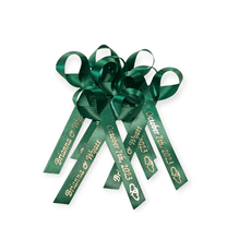 Personalized Ribbons Baby Bridal Shower Wedding Favors Custom Made Green 25 Satin Bowws