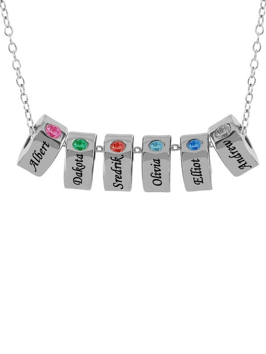 Personalized Ring Pendant with 1 thru 6 Birthstones