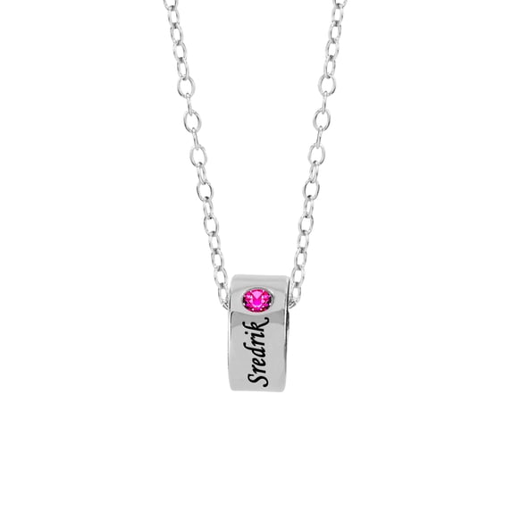 Personalized Ring Pendant with 1 thru 6 Birthstones