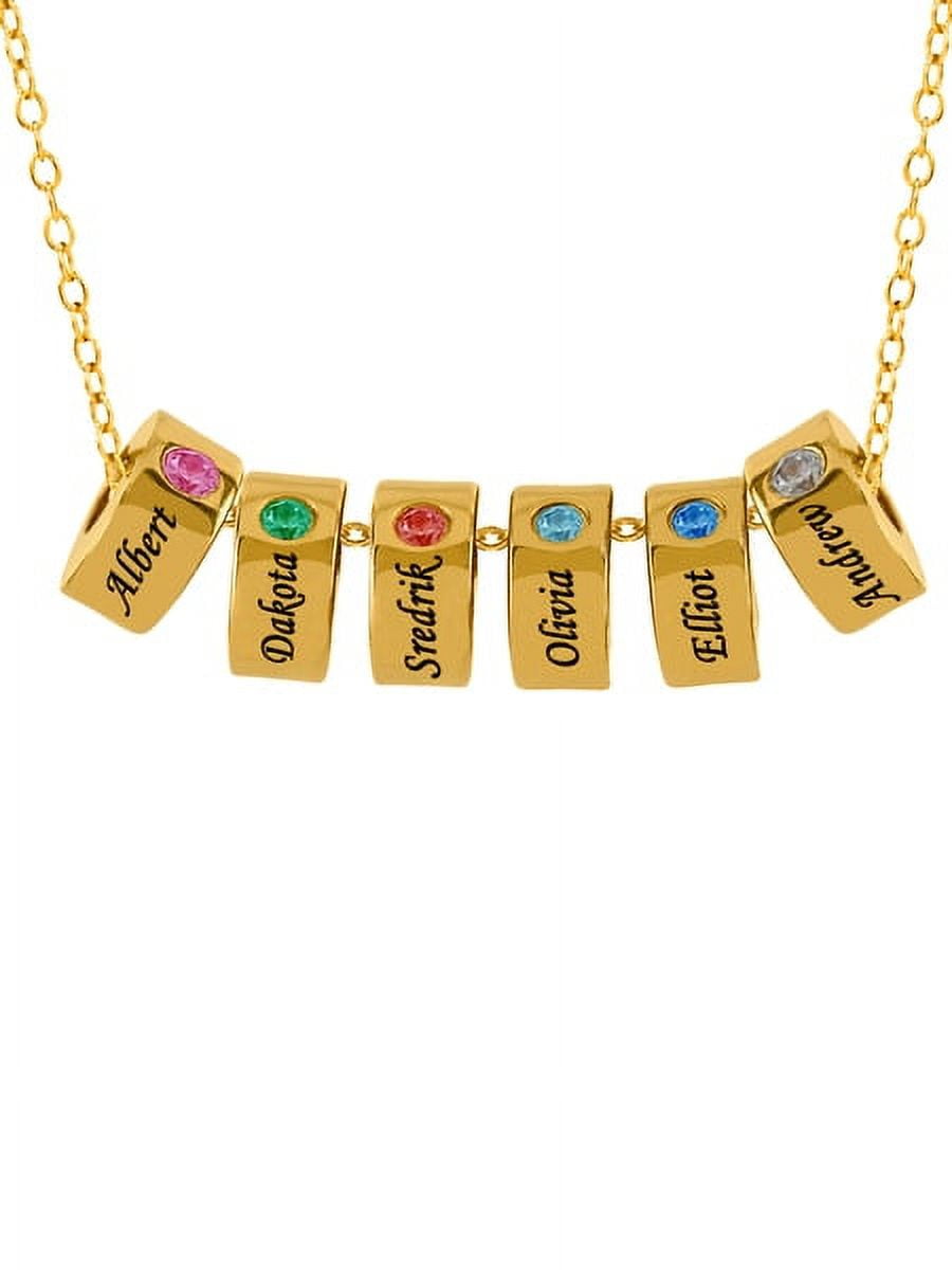 Personalized Ring Pendant with 1 thru 6 Birthstones