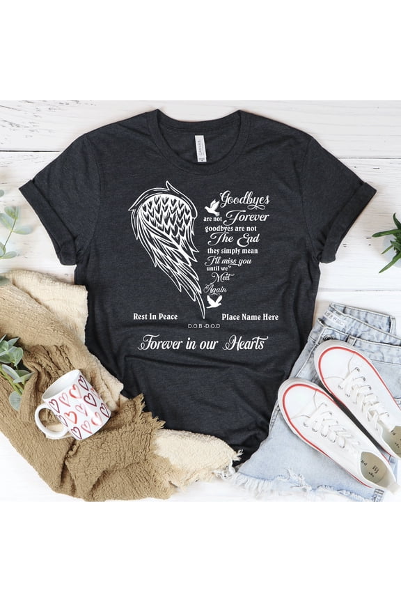 Personalized Rip Shirt Custom Memorial Shirt Name and Date Rest in Peace Tshirt Customized