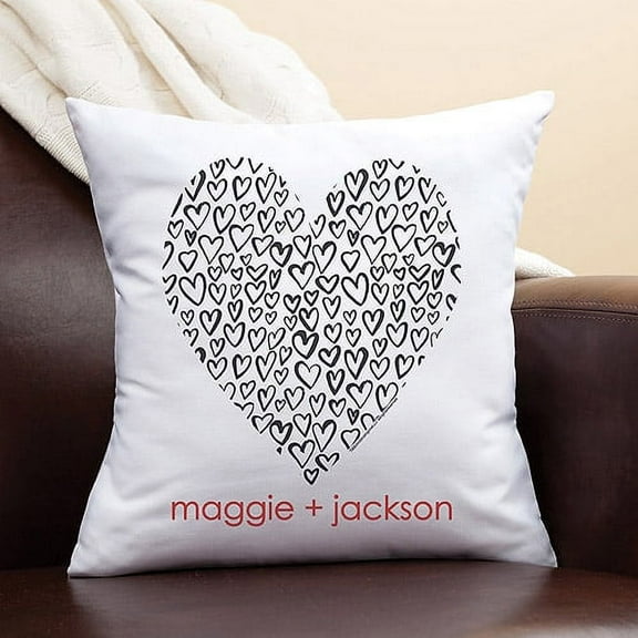 Personalized Robin Zingone Heart of Love Pillow