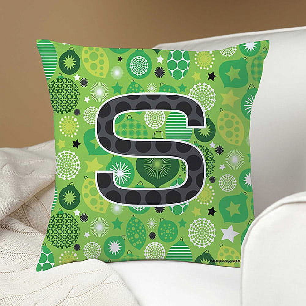 Personalized Robin Zingone Holiday Pillow, Green