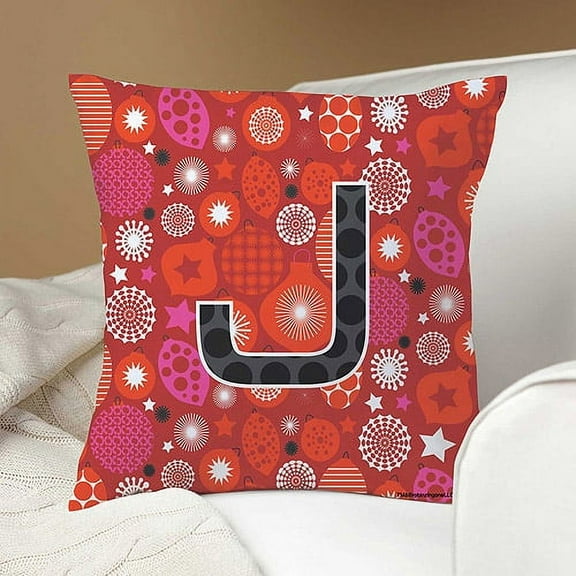 Personalized Robin Zingone Holiday Pillow, Red