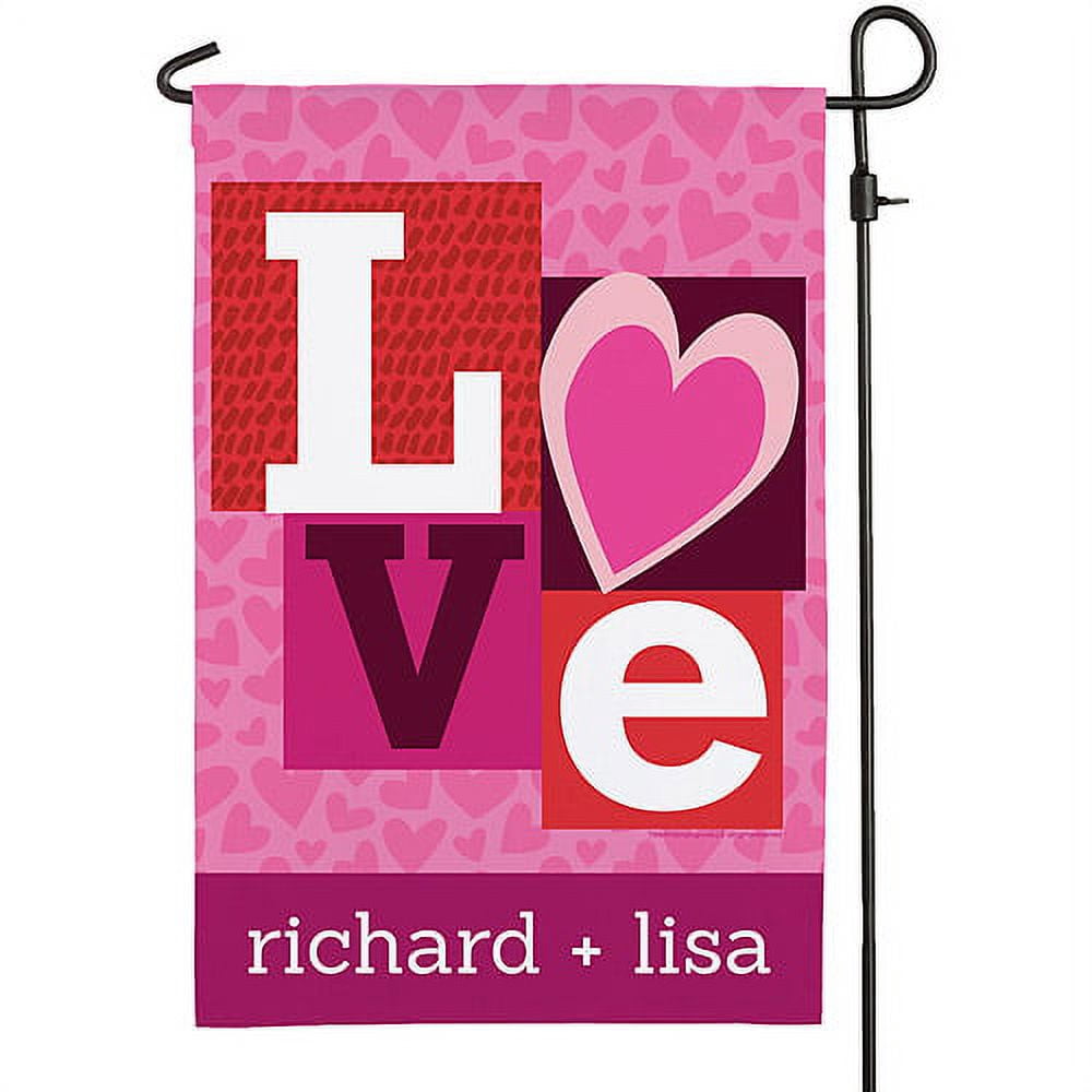 Personalized Robin Zingone LOVE Garden Flag