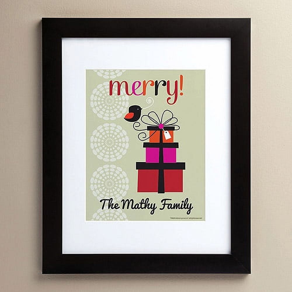 Personalized Robin Zingone Merry! 11" x 14" Framed Print
