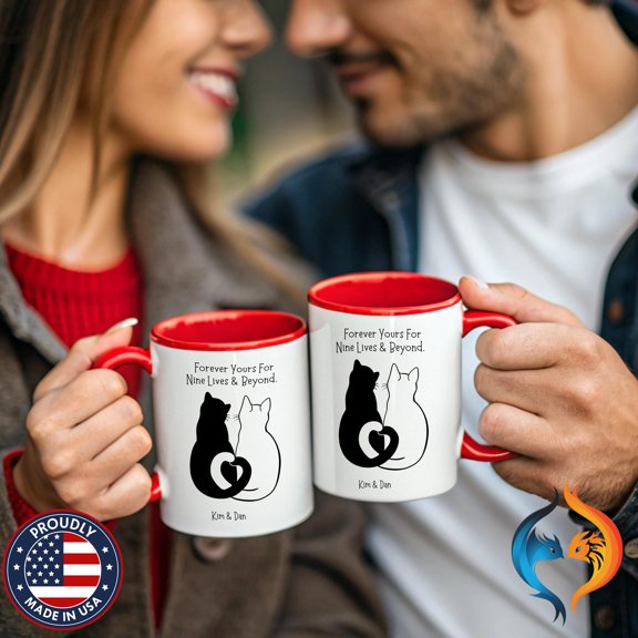 Personalized Romantic Mug, Forever Yours For Nine Lives And Beyond