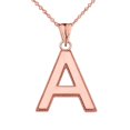 thumbnail image 1 of Personalized Rose Gold Milgrain Initial Pendant Necklace, 1 of 1