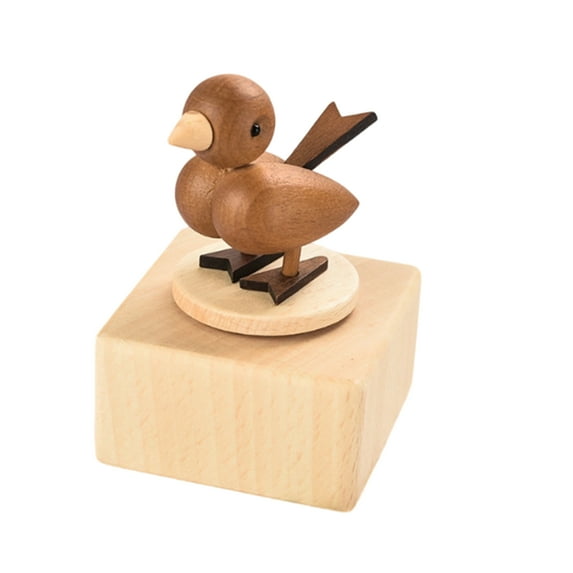 Personalized Rotating Bird Animal Music Box, Custom Tabletop Ornament Craft, Premium Handcrafted Musical Keepsake for Birthday, Nursery Home Decor Gift