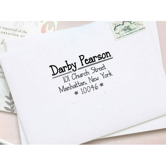 Personalized Rubber Stamp From Address Stamp Custom Stationary Self Ink Stamper Desk Accessory Gift