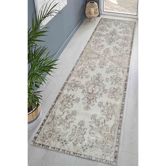 Personalized Rug, Wedding Rugs, Oushak Rug, Turkish Rug, Floral Rugs, Easy To Clean Rug, Chenille Printed Stye Rug, Bedroom Rugs, Saloon Rugs, 3.3'x6.5' - 100x200 cm
