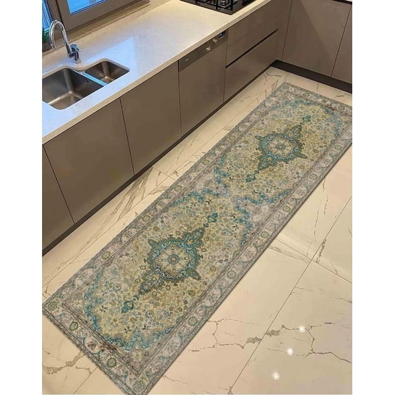 Personalized Rugs, 3D Printeds Rugs, Medallion Rug, Floral Rugs, Office Decor Rugs, Oushak Rugs, Chenille Printed Stye Rug, Pattern Rugs, Turkish Rug, 3.3'x5' - 100x150 cm