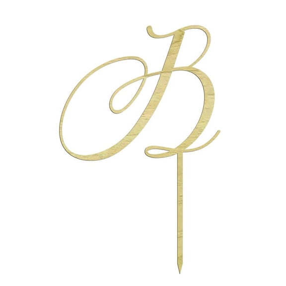 Personalized Rustic Wedding Cake Topper Custom Initial Cake Topper Cake Decoration 5"-6" Inches Wide