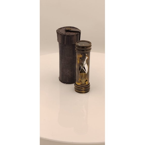 Personalized Sand Ceremony Hourglass: Brass & Glass Unity Sand Timer