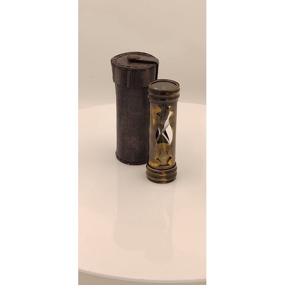 Personalized Sand Ceremony Hourglass: Brass & Glass Unity Sand Timer