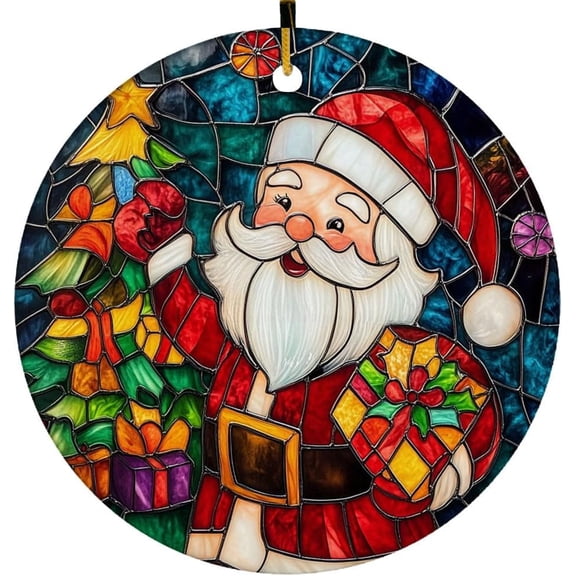 Personalized Santa Claus Ornaments 2025, Santa Claus Xmas Gifts Ideas, Santa Claus Suncatcher,Santa Claus Christmas Tree Ornament oD03ot