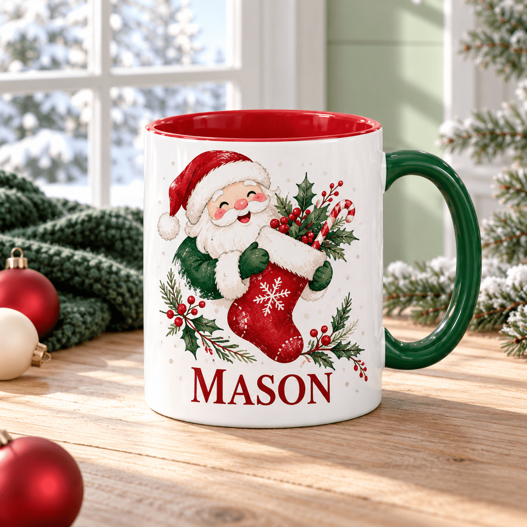 Santa Items Personalized Santa Stocking Mug, Christmas Gift - Walmart.com
