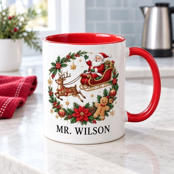 Personalized Santa Tree Coffee Mug for Christmas Gifts - Walmart.com