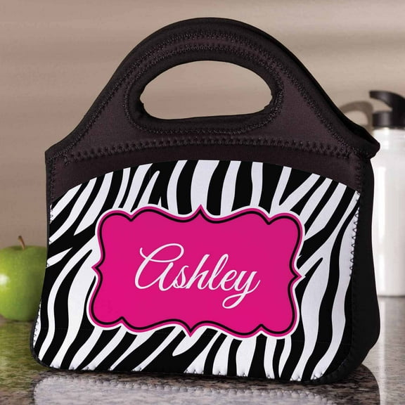 Personalized Sassy Zebra Lunch Bag