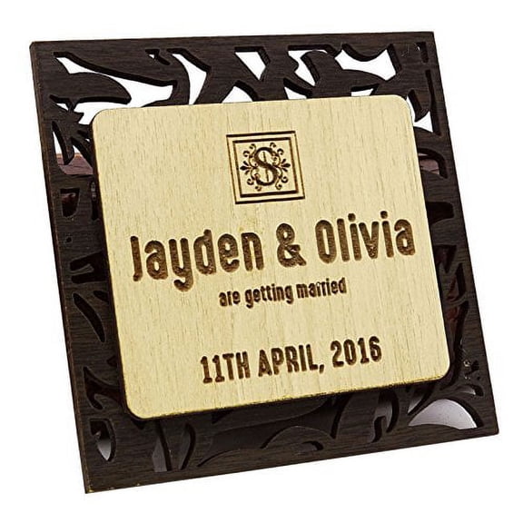 Personalized Save The Date Wooden Engraved Magnets 10 Rustic Wedding Announcement Idea