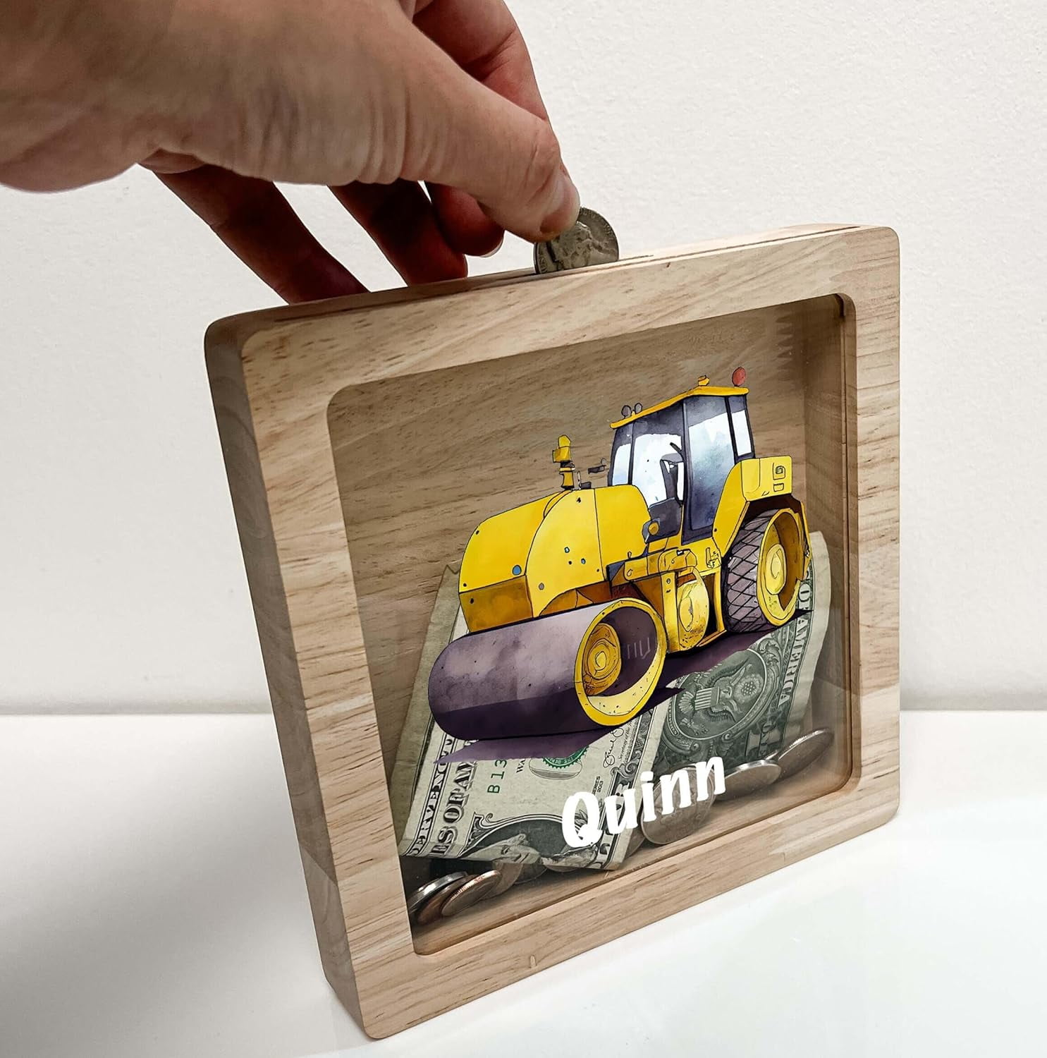 Wooden Road Roller in a box Wooden Road Roller in a box
