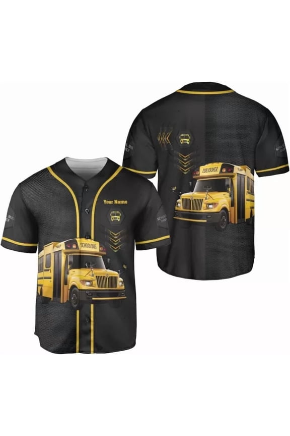 Personalized School Bus Driver Baseball Jersey Yellow Bus Driver Pride Bus Drive - Hot Sal