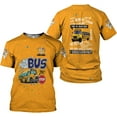thumbnail image 1 of Personalized School Bus Driver Shirt Custom School Bus Driver Shirts Yellow Bus Driver 3D T Shirts Tshirt for Men and Women (Style 2), Large-5X-Large (S), 1 of 5