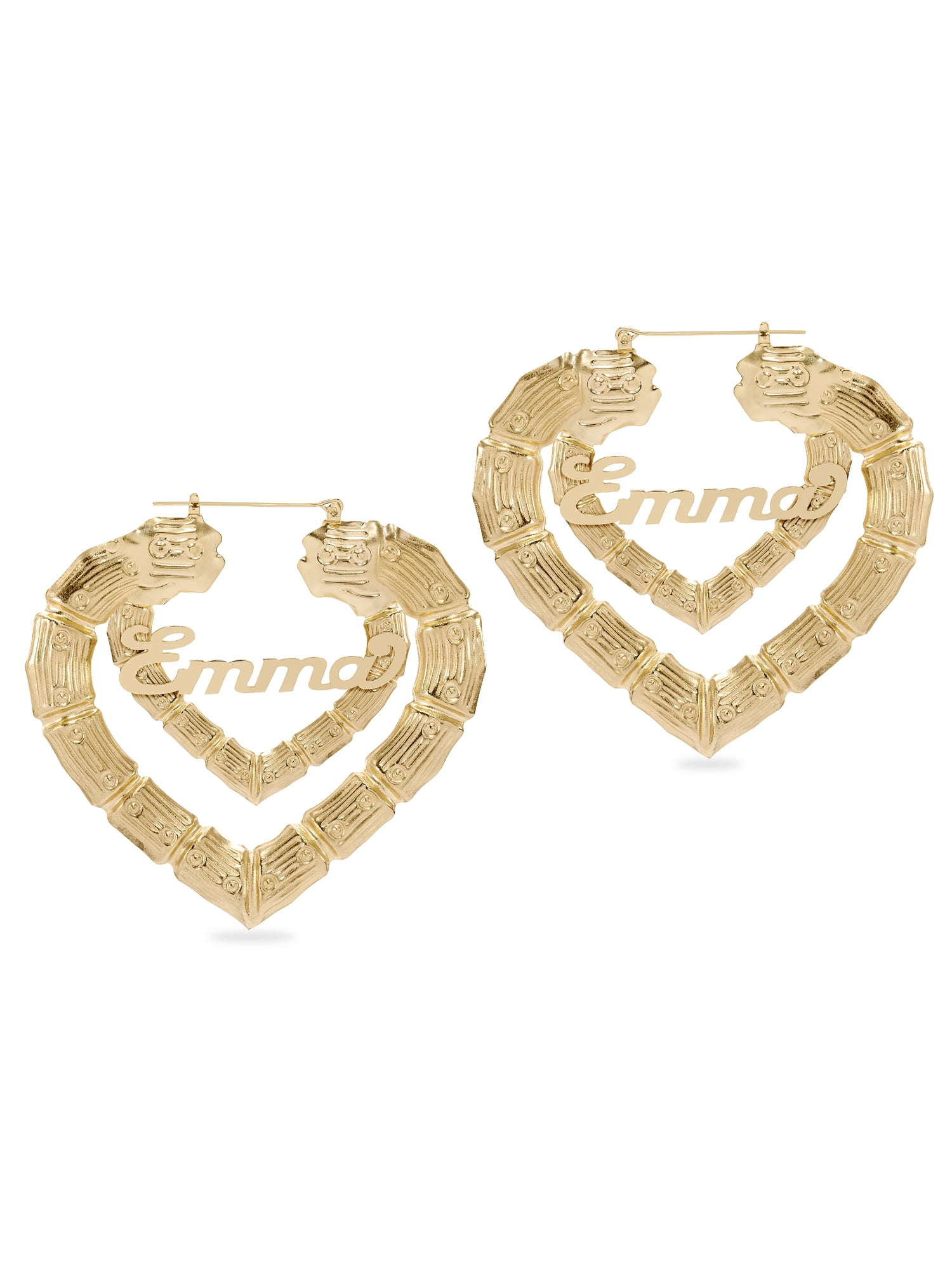 Personalized Script Name Bamboo Earrings