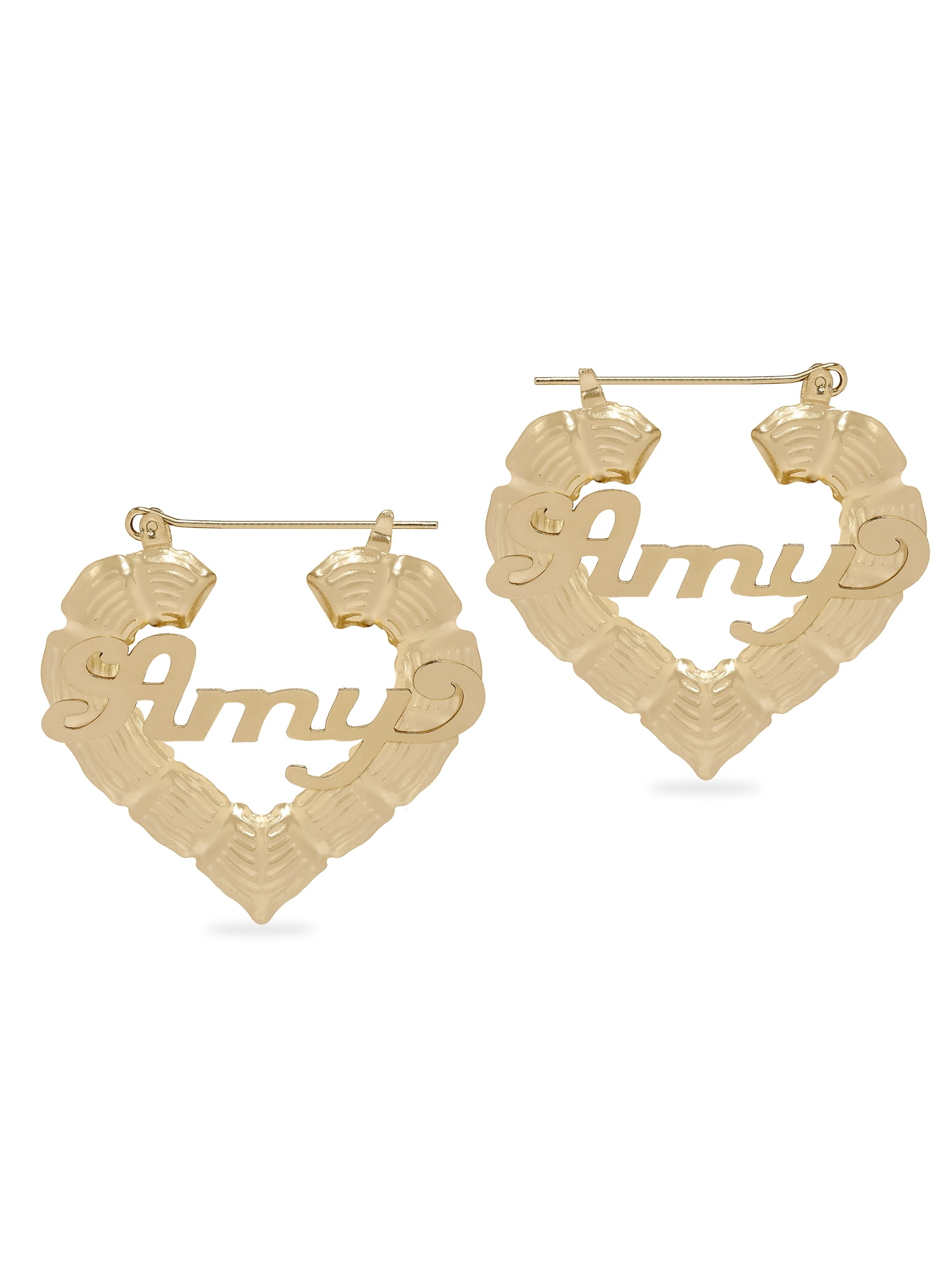 Personalized Script Name Bamboo Earrings