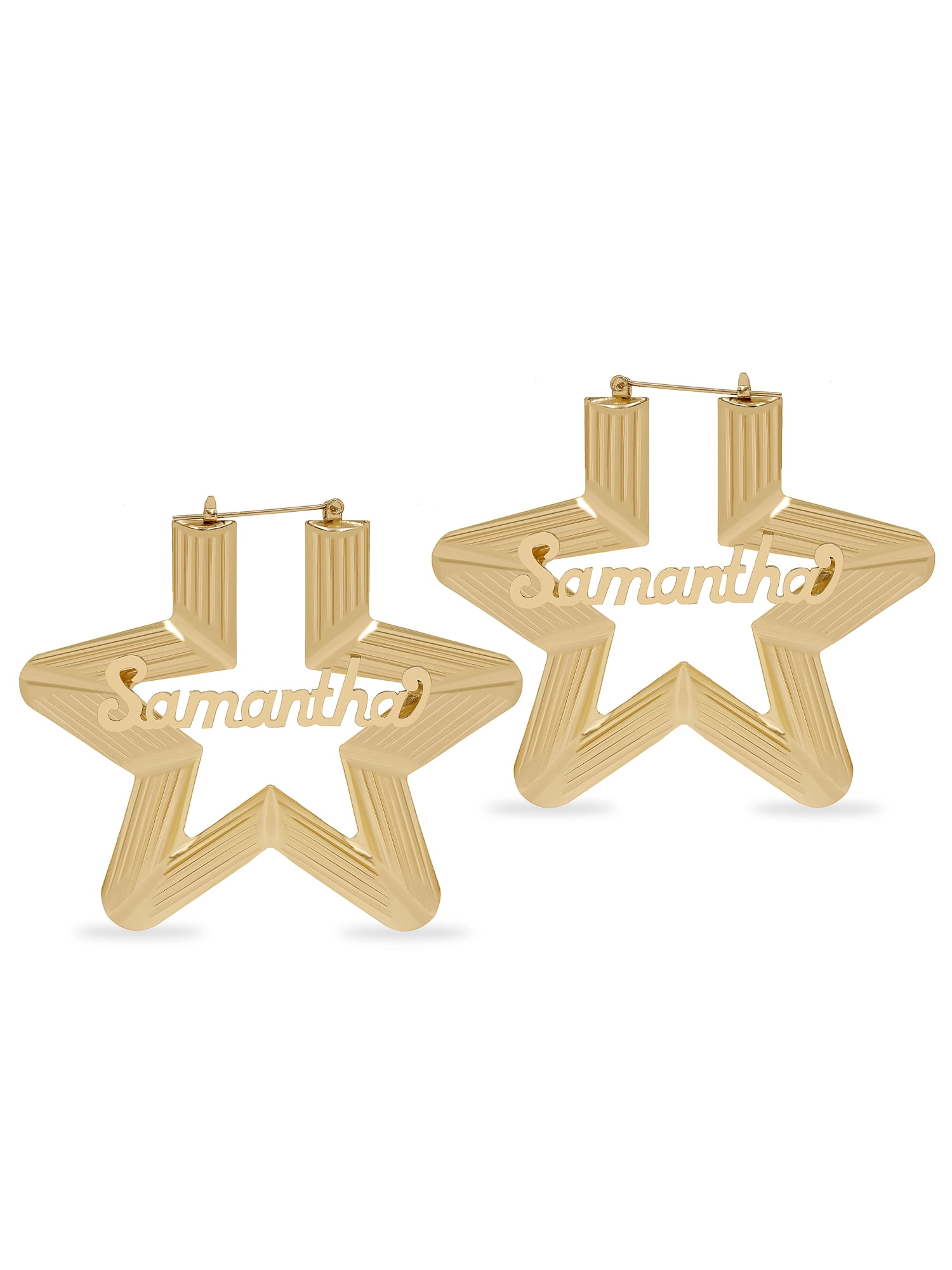 Personalized Script Name Bamboo Earrings