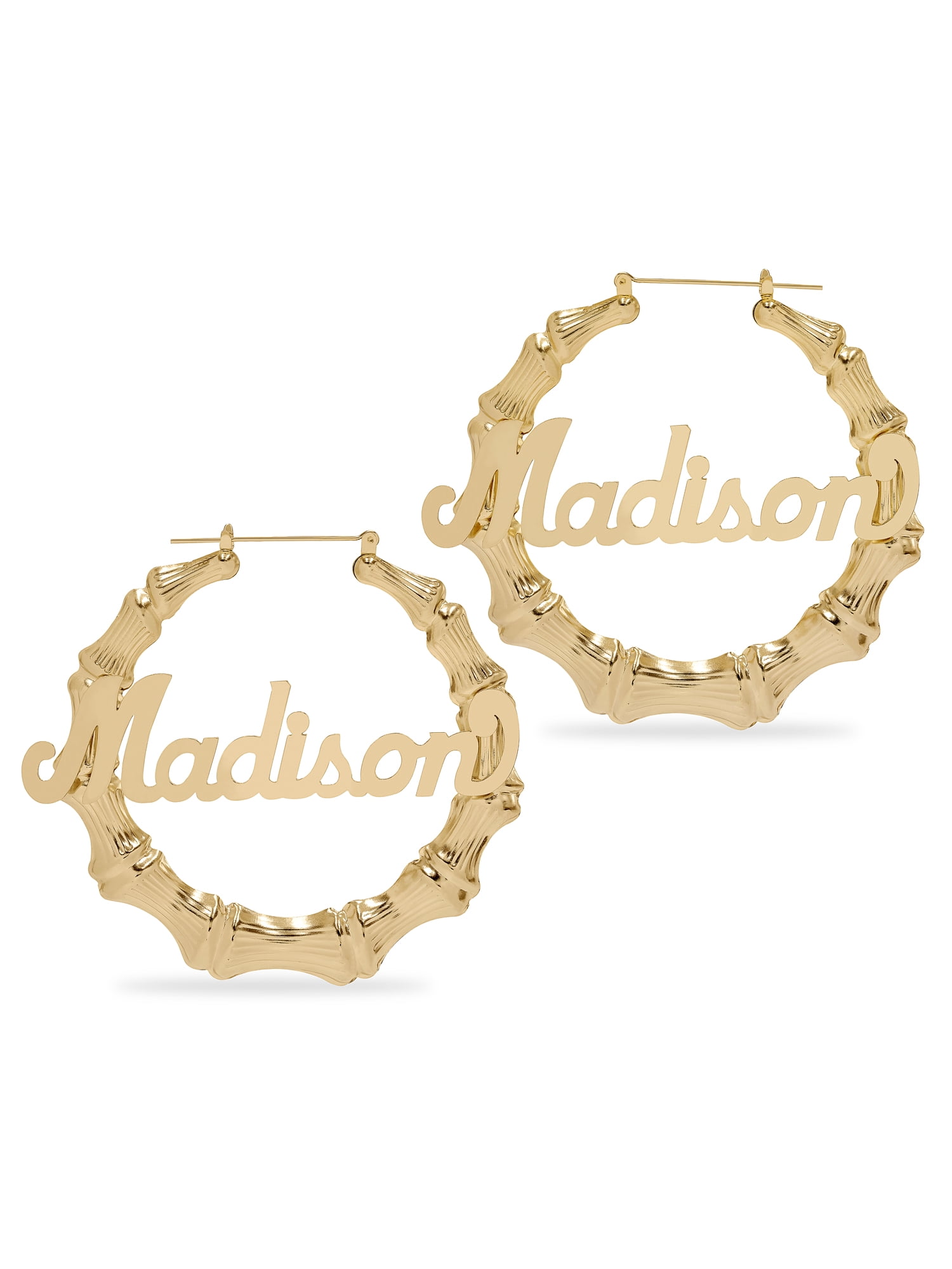 Personalized Script Name Bamboo Earrings
