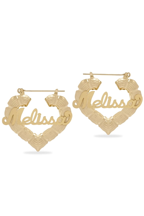 Personalized Script Name Bamboo Earrings