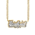 thumbnail image 1 of Personalized Script Name Necklace With Tail and Heart With Beading, 1 of 1
