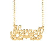 Personalized Script Name Necklace with Heart on Tail