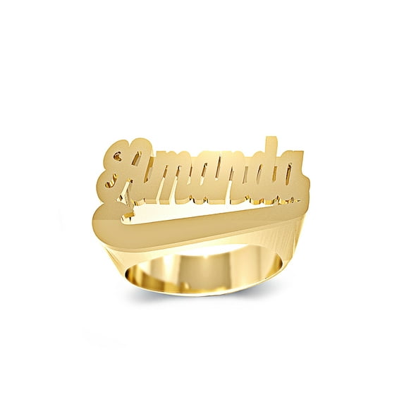 Personalized Script Name Ring