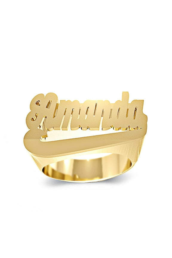 Personalized Script Name Ring