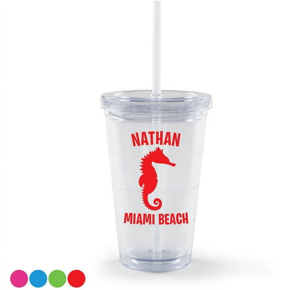 Personalized Sea Horse Acrylic Tumbler