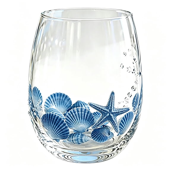 Personalized Sea Life Glass Mug, Etched Dolphin Whale Wave Pattern, Beach Theme Drinking Cup for Morning Coffee or Tea at Home Office