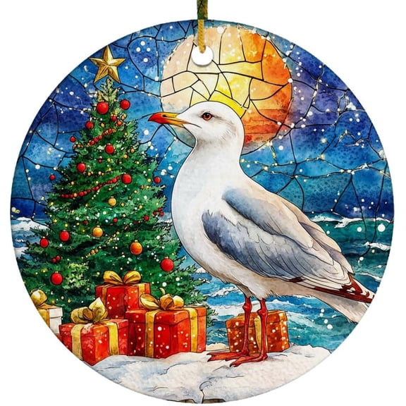 Personalized Seagull Ornaments, Seagull Xmas Gifts Ideas, Seagull Christmas Tree Ornament, Seagull Christmas Keepsake cNzce2