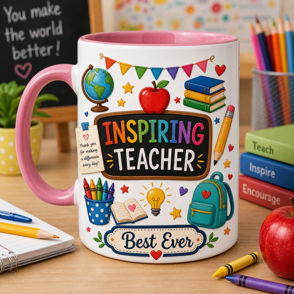 Personalized Second Grade Mug, Inspirational Teacher Mug, Custom Educator Gift