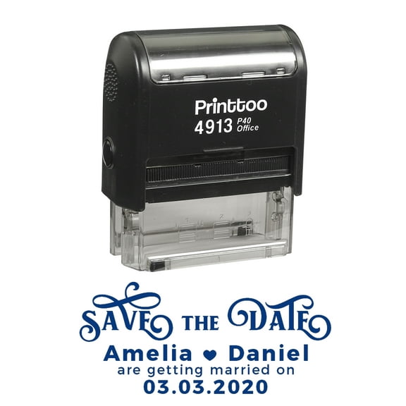 Personalized Self Inking Monogram Stamp Custom Signature Logo Stamper Proposal Gift Idea-S8