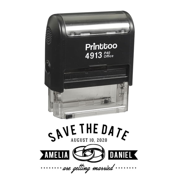 Personalized Self Inking Signature Stamp Personalized Logo Stamper Proposal Gift Idea-V4