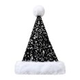 thumbnail image 1 of Personalized Sequin Santa Hat for Adults, Glitter Christmas Party Hat, Xmas Halloween New Year Holiday Headwear, Unisex Sequin Santa Hat with Plush Brim for Xmas New Year Party,Z7-Black, 1 of 6