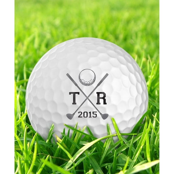Personalized Set of 6 White Golf Balls