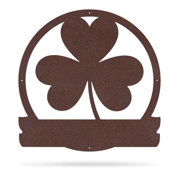 Personalized Shamrock Monogram Metal Wall Art – Custom Name Decor for Indoor & Outdoor Use (PV-24)