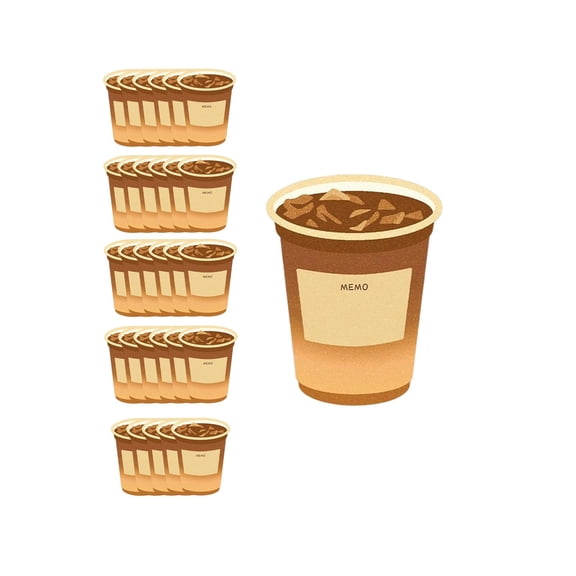 Personalized Shaped Sticky Notes Coffee and Bread-Themed Peel-and-Stick Notes for Journaling, Planner Decor, and Daily Organization