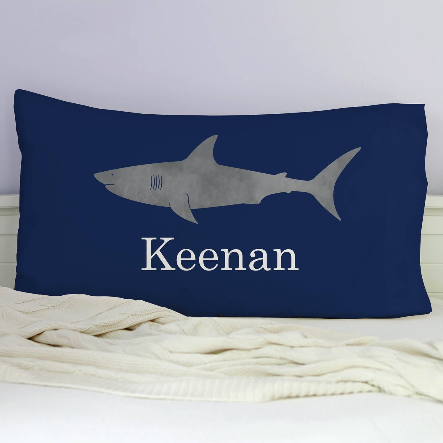 Personalized Shark Pillowcase for Kids Bedroom