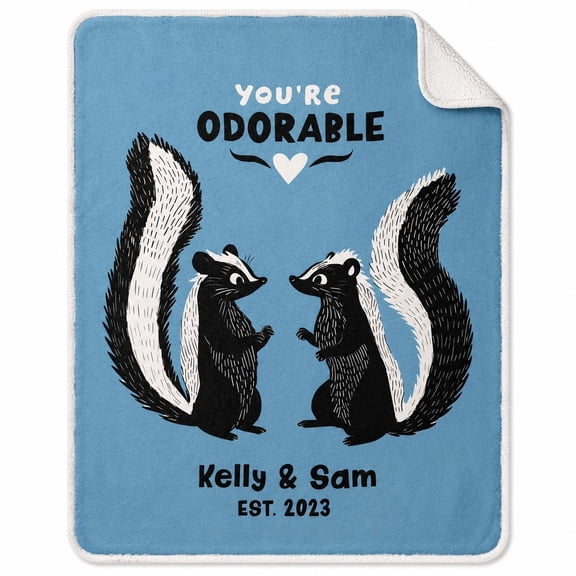 Personalized Sherpa Blanket, Custom Name & Date Polyester Fleece Throw, 2-Layer 3D Print Blanket, Multiple Sizes