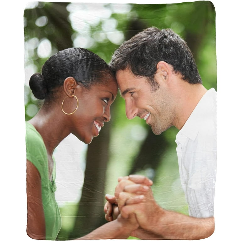 Personalized Sherpa Fleece Blanket with Photo Soft Warm Custom Fleece Throw Customizable Gift Picture Throw Made in The USA 50x60 Walmart